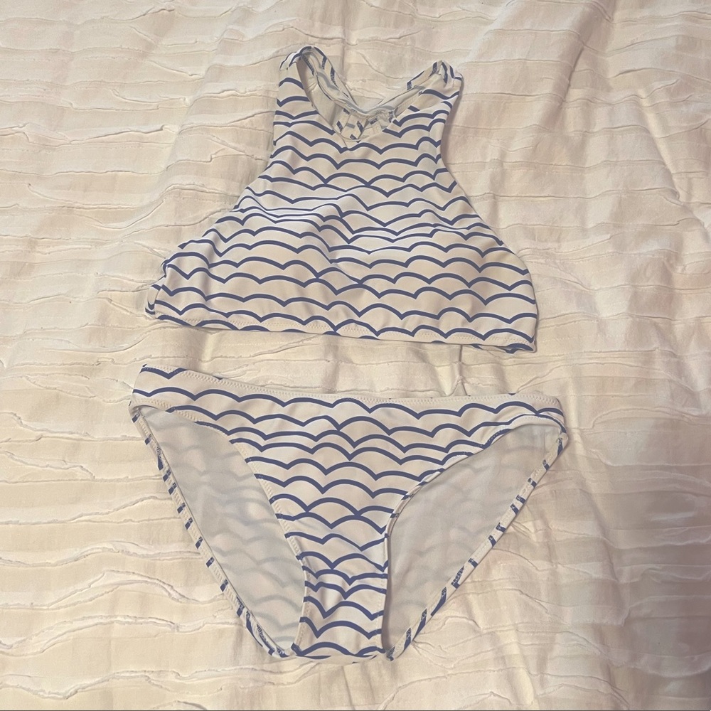 Cupshe Blue & White Bikini